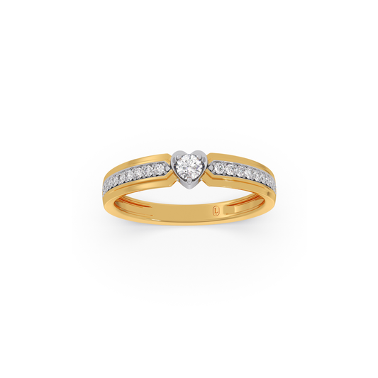 Regal Heart Diamond Couple Band For Her