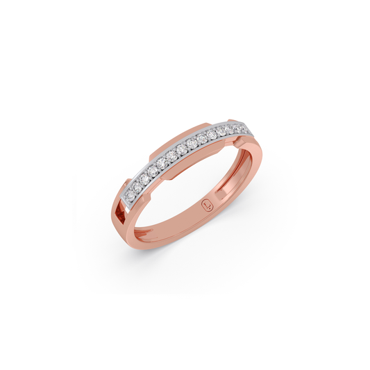 Together in Time Diamond Couple Band For Her - Rose