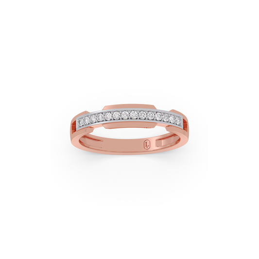 Together in Time Diamond Couple Band For Her - Rose