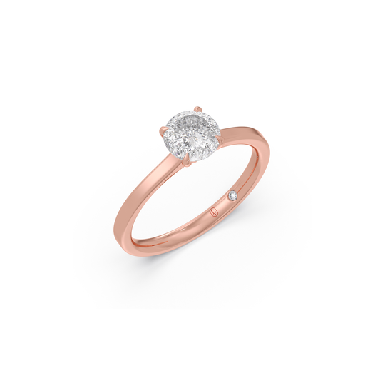 Portuguese Solitaire Diamond Ring - Rose