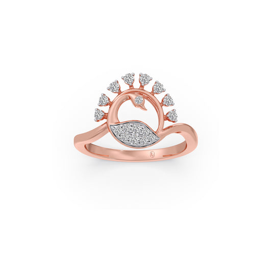 Aurelian Crest Diamond Ring - Rose