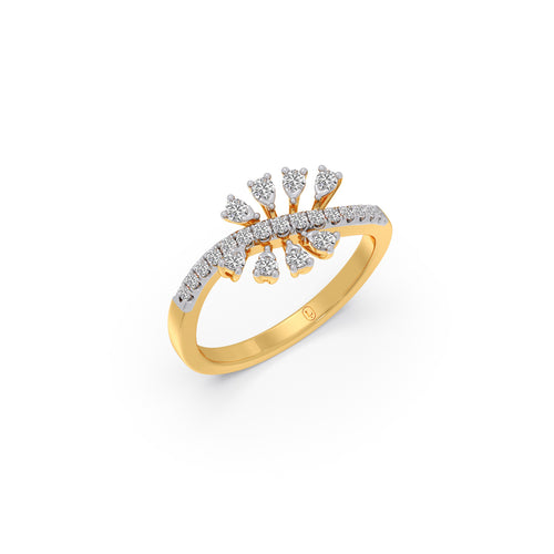 Gilded Sweep Diamond Ring