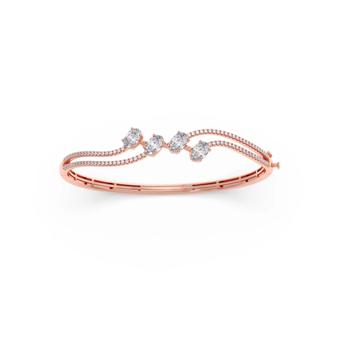 Solstice Oval Diamond Cuff Bracelet