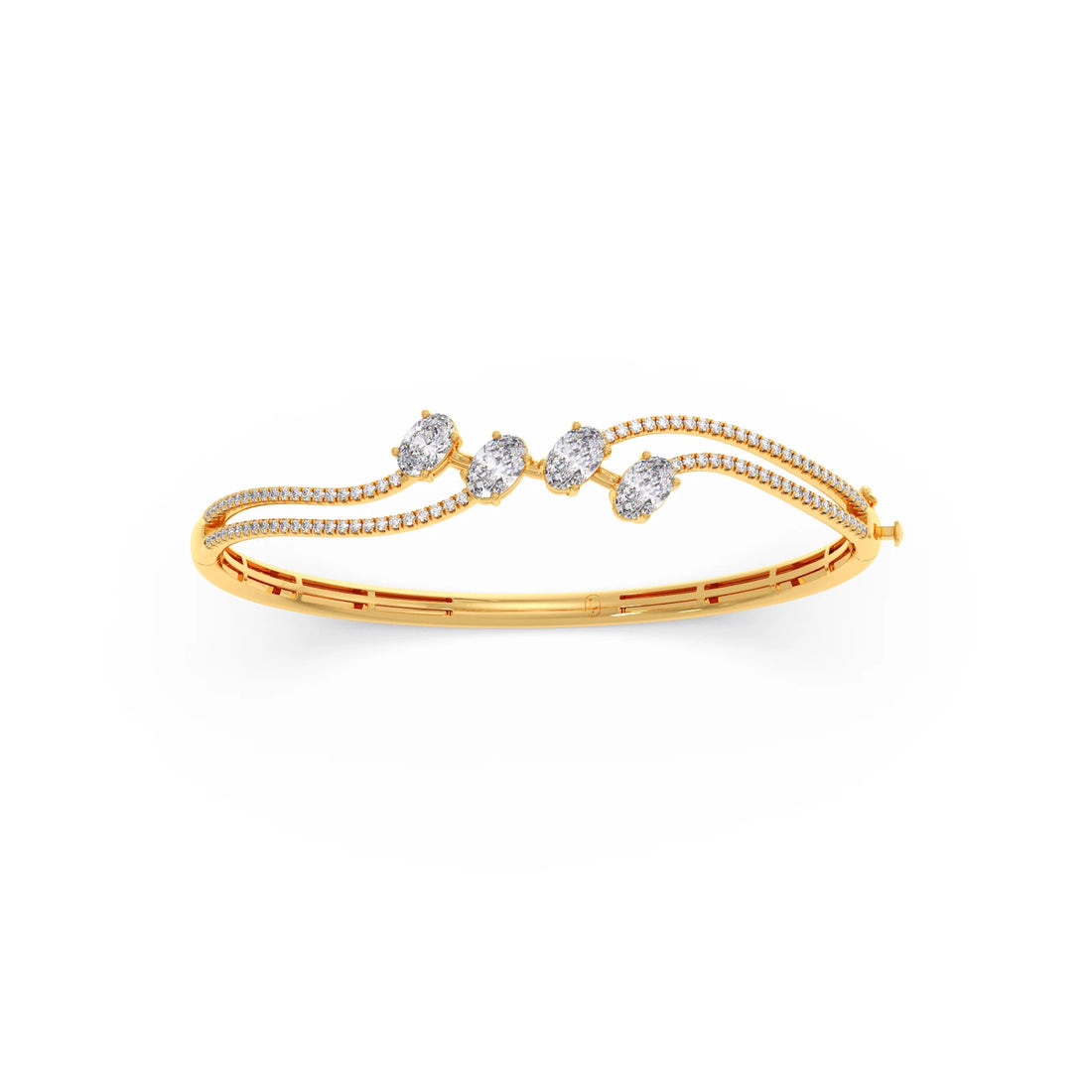 Solstice Oval Diamond Cuff Bracelet