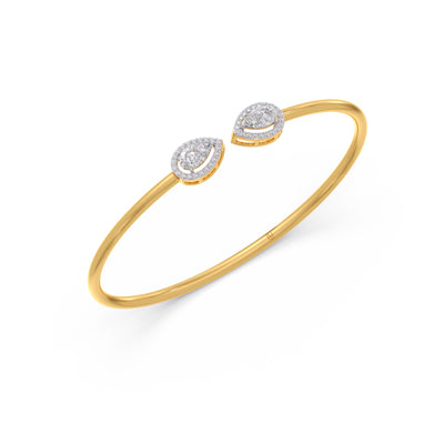 Emerald Cut Diamond Cuff Bracelet