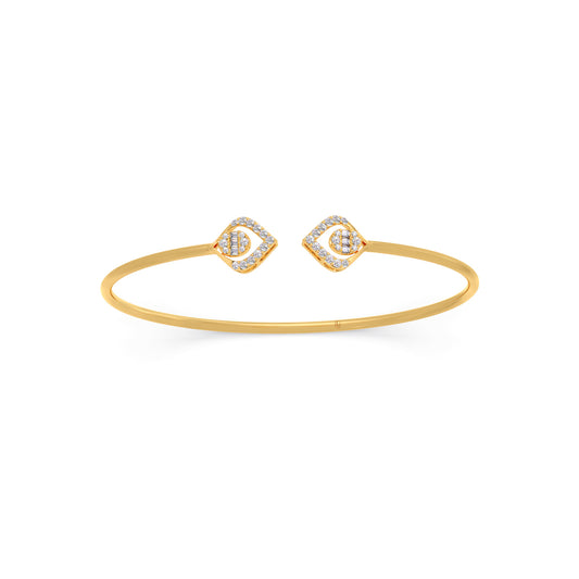 Elysian Diamond Stiff Bracelet - Yellow