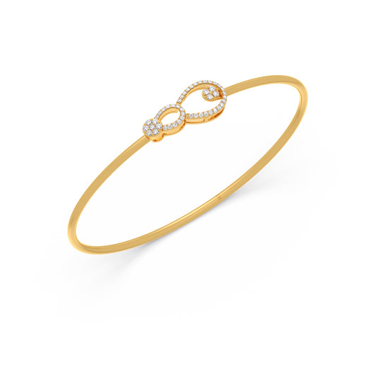 Lumina Cluster Diamond Stiff Bracelet - Yellow