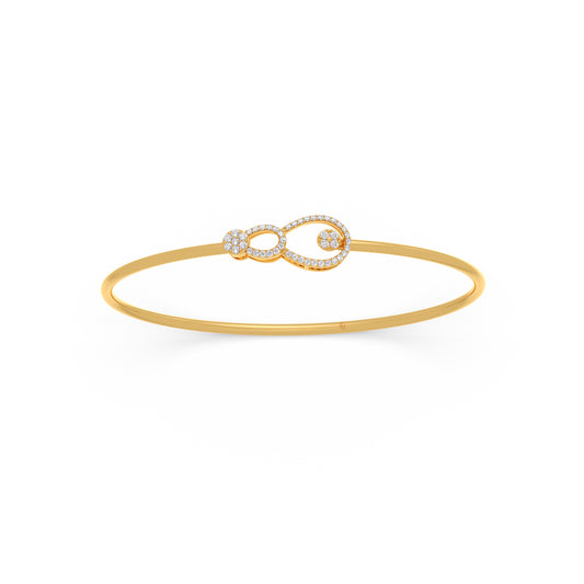 Lumina Cluster Diamond Stiff Bracelet - Yellow