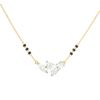 Trio Marquise Pear Round Diamond Mangalsutra