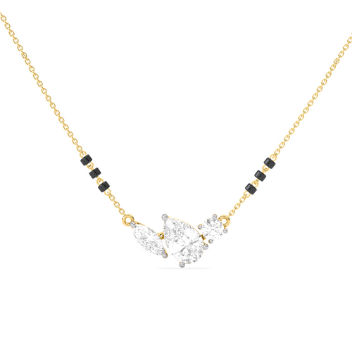 Trio Marquise Pear Round Diamond Mangalsutra