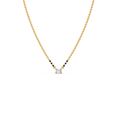 Emerald-Cut Diamond Solitaire Mangalsutra