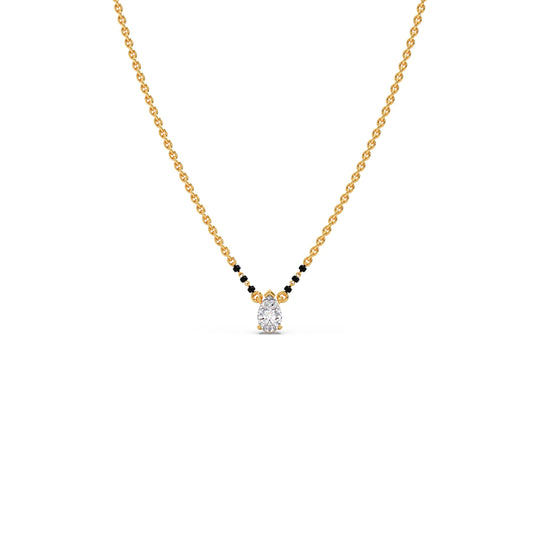 Pear-Cut Diamond Solitaire Mangalsutra