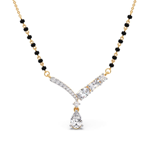 Pear Drop Multi-Cut Diamond Mangalsutra
