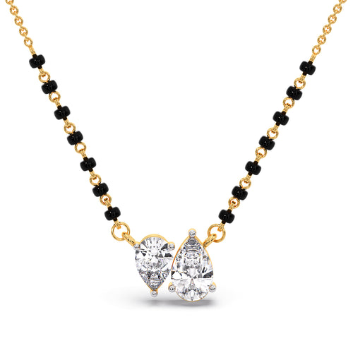 Dual Pear-Cut Diamond Mangalsutra