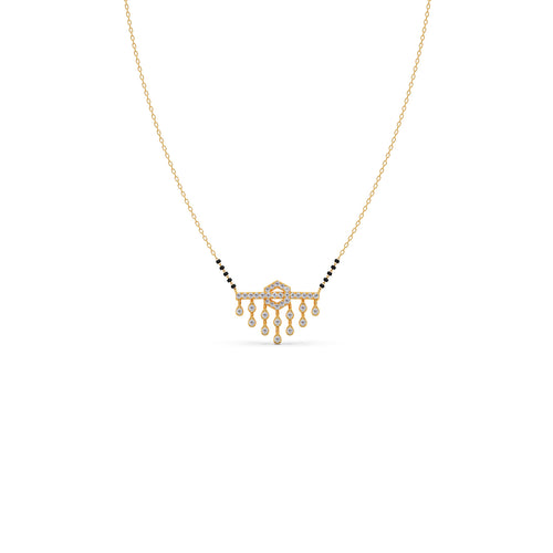 Modern Round Diamond Mangalsutra