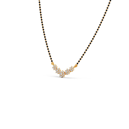 Classic Floral Diamond Mangalsutra