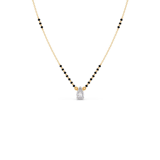 Pear-Cut Diamond Solitaire Mangalsutra
