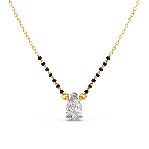 Pear-Cut Diamond Solitaire Mangalsutra