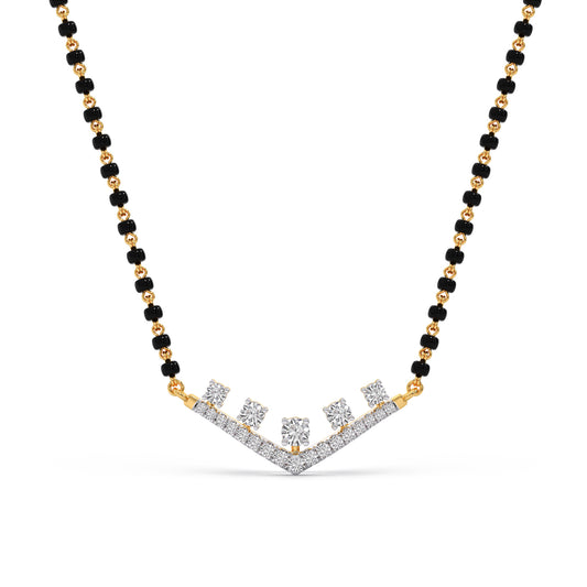 Vows of Brilliance Diamond Mangalsutra - Yellow