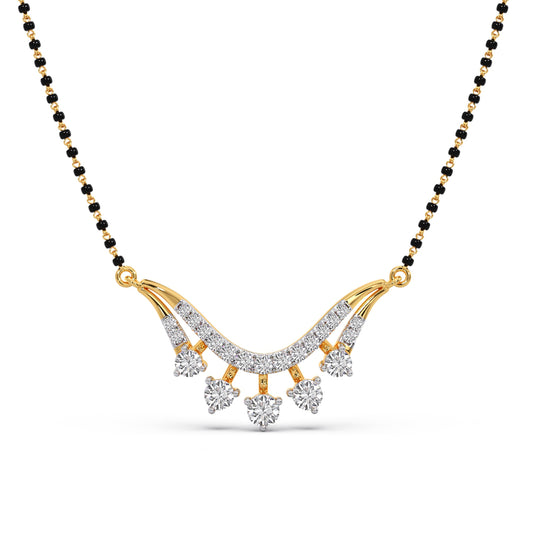 Eternal Embrace Diamond Mangalsutra - Yellow