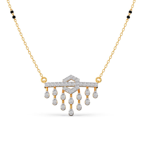 Modern Round Diamond Mangalsutra