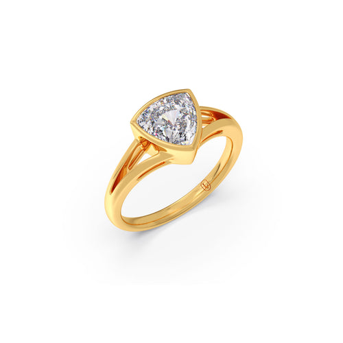 Delta Trillion-Cut Solitaire Ring