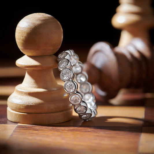 Classic Bezel Round Diamond Eternity Ring