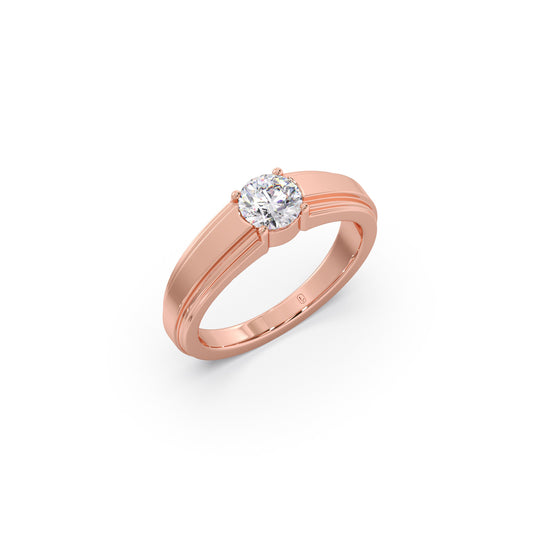 Customize 1.00 ct Solitaire Men's Ring - Rose