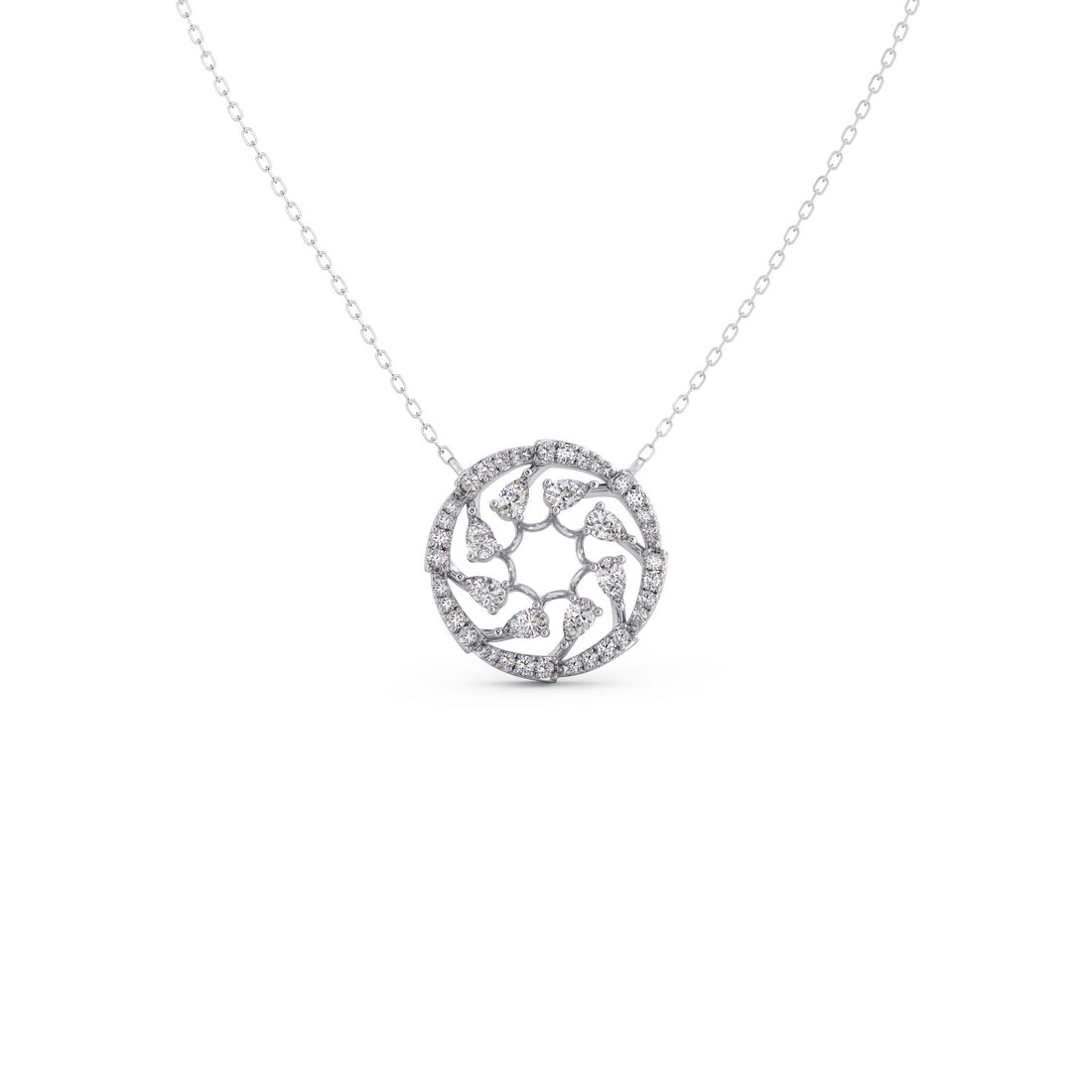 Circle of Grace Diamond Pendant Necklace