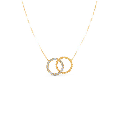 Eternal Duo Circle Diamond Pendant