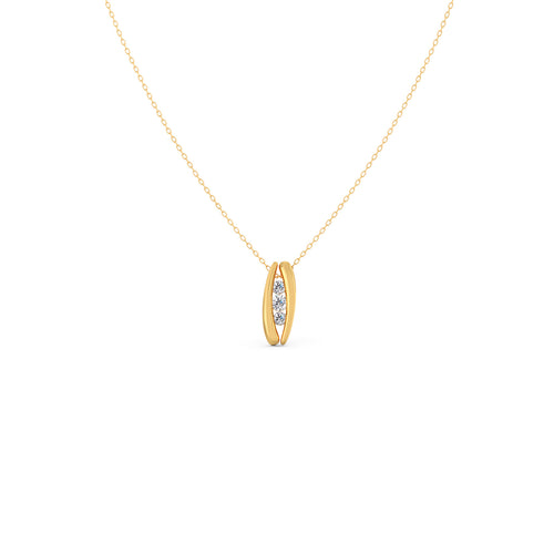 Three-Stone Diamond Drop Pendant