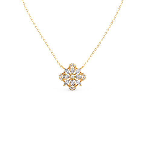 Tri-Diamond Pendant Necklace