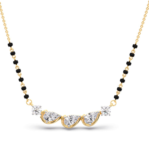 Triple Pear Diamond Mangalsutra