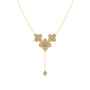 Cluster Diamond Flower Y-Necklace