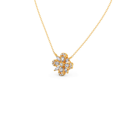 Tri-Diamond Pendant Necklace