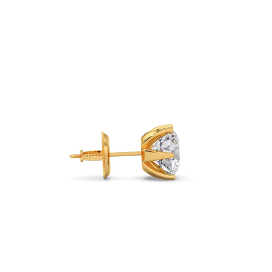 3.60cts Brilliant Round Six-Prong Solitaire Stud Earrings