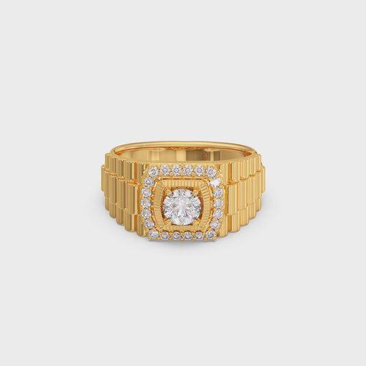 Men’s Bold Square LGD Wedding Band