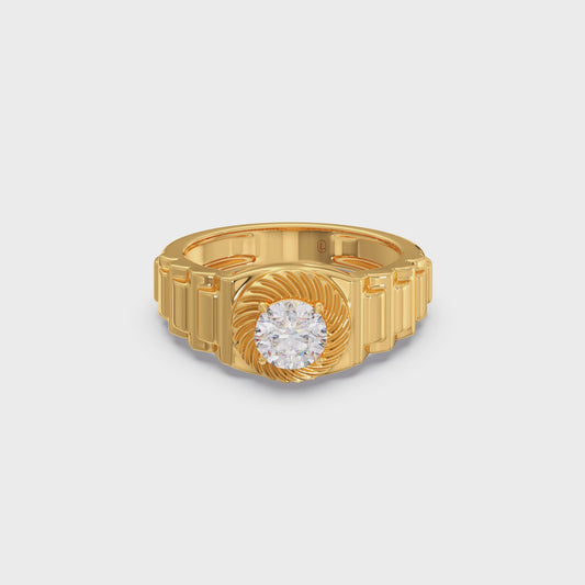 Men’s Bezel-Set Solitaire Lab-Grown Diamond Ring