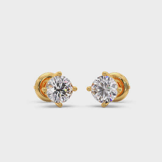 Round Cluster Stud Earrings – 4 Prong Setting