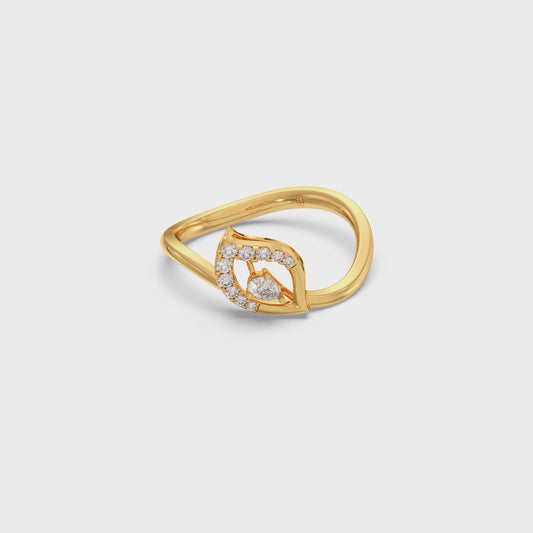 Twist Marquise-Cut Diamond Ring